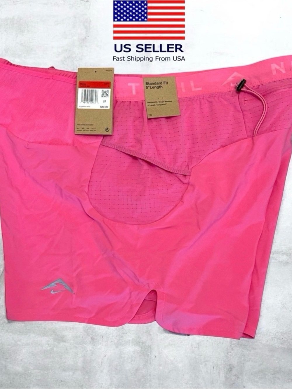 Nike Trail Dri-FIT ADV Running Shorts 5" Pink Lined HJ3572-684 Men's Size Large